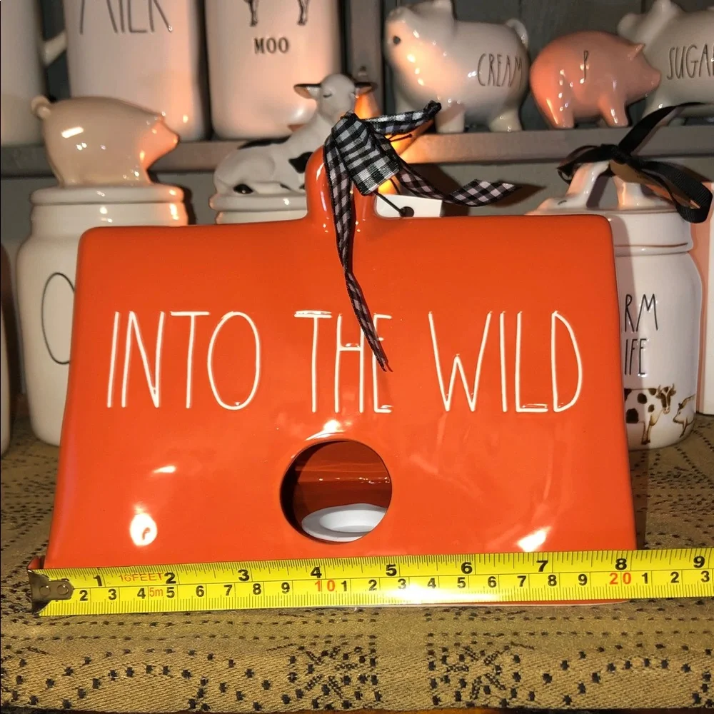 Rae Dunn INTO THE WILD Tent Shaped Birdhouse Orange
